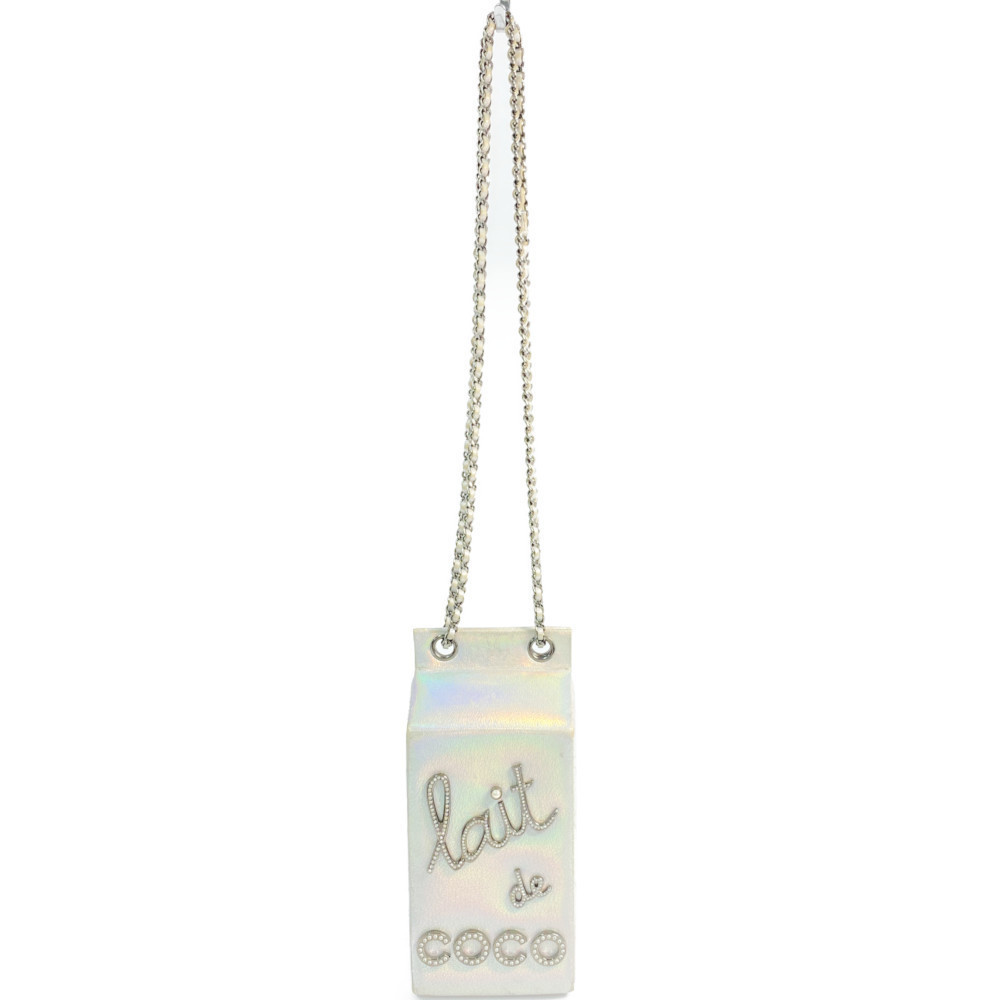 CHANEL Fall Fufu Chain Shoulder Milk LAIT DE COCO Metallic Bag